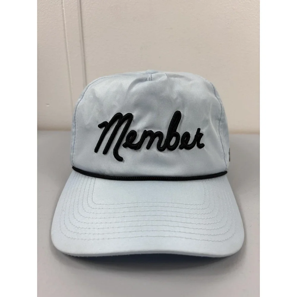Bad Birdie Hat Snap Back Cap One Size Blue Satin Member Rope Golf Mens